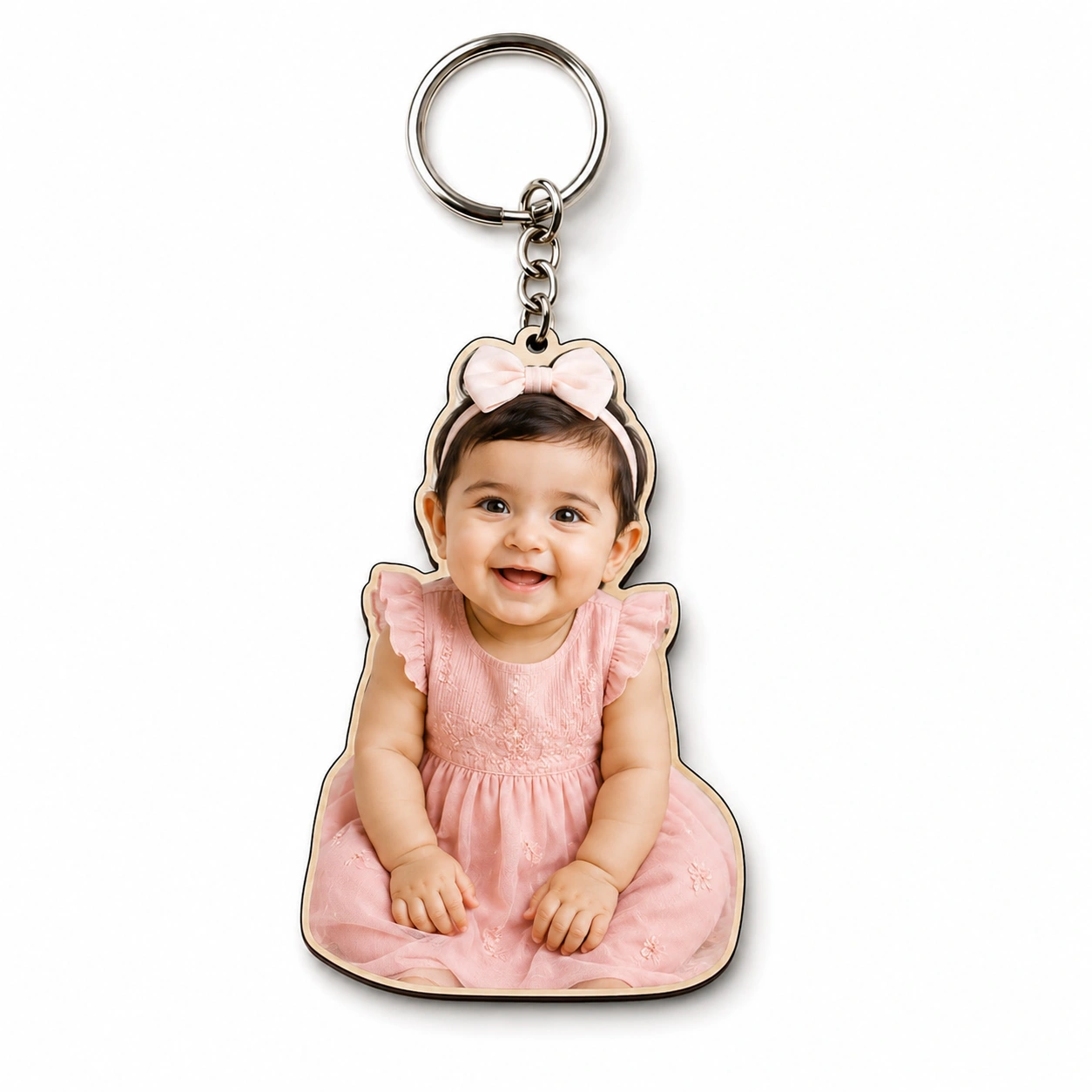 Baby Smile Photo Keychain